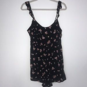 LUSH Flower Romper Size Large (black)
